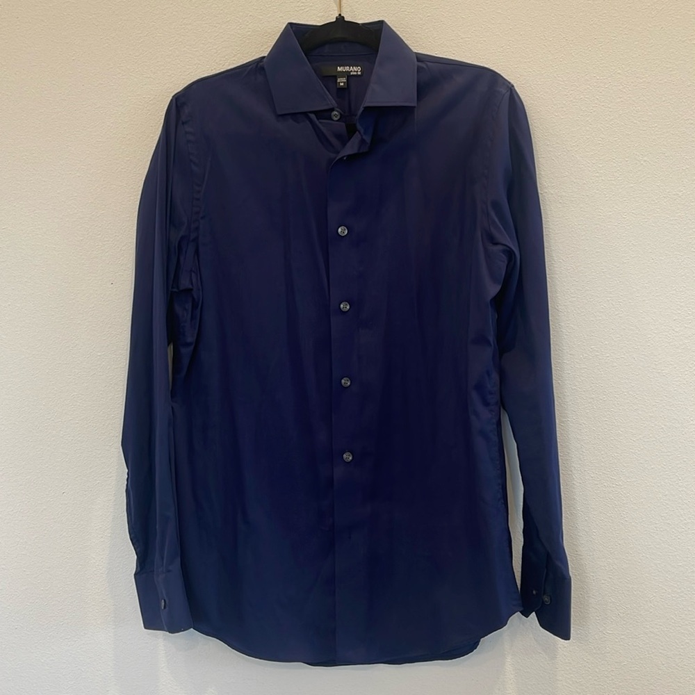 Murano Men’s Navy Blue Dress Shirt - Size M